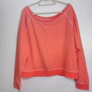 Pima Tee XXL Coral Oversized Wide Neck Sweatshirt Comfy‎ Casual Pullover